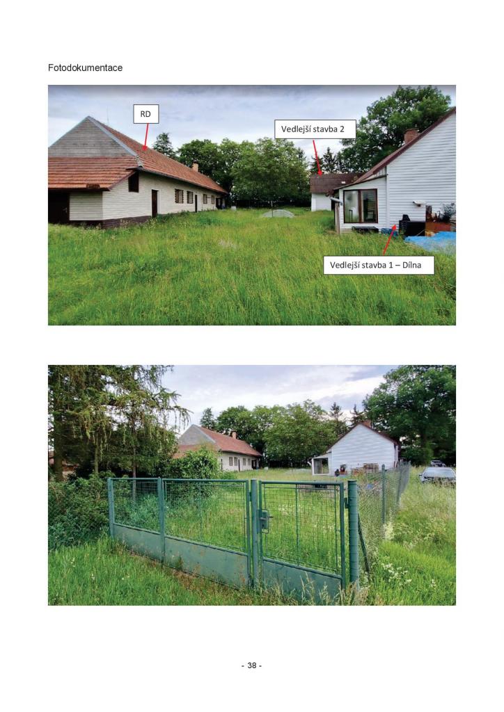 Dražba rodinného domu s vedlejšími stavbami a